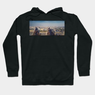 Aerial Paris cityscape Hoodie